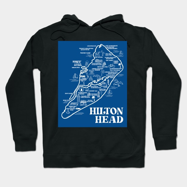 Hilton Head Map Hoodie by fiberandgloss